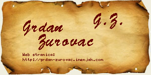 Grdan Zurovac vizit kartica